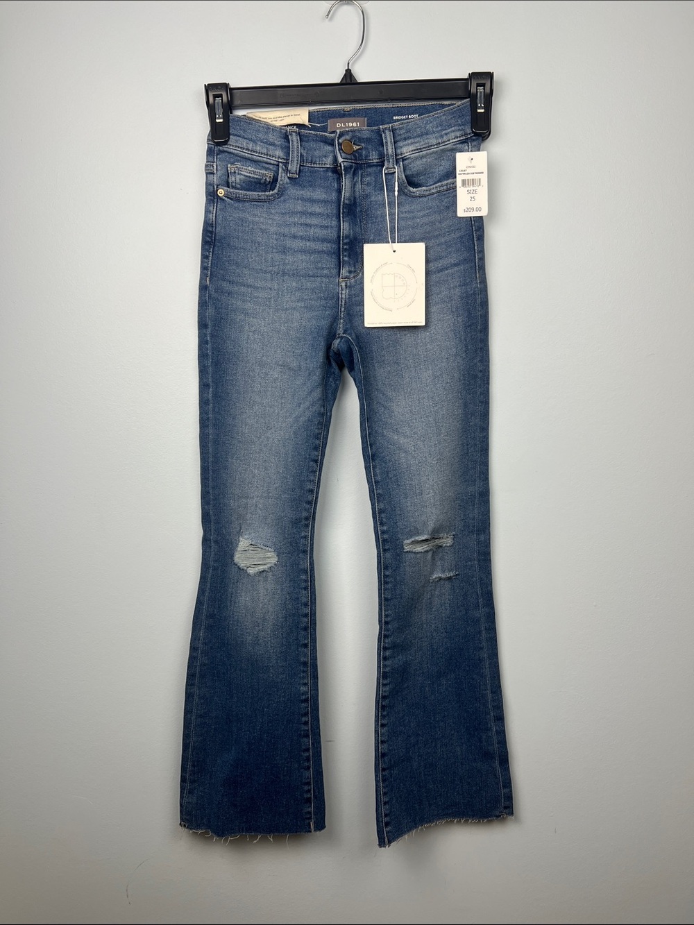 DL1961 Bridget Boot high rise instasculpt crop NWT jeans size 25